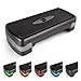 KAYMAN Exercise Steps – Fitness Stepper for Home & Gym, Suited for Aerobics, Cardio, Weights, Yoga, DVD Workout – Adjustable 2 Step Level Heights (10,15 cm) – Perfect Equipment for Fitness (Grey)