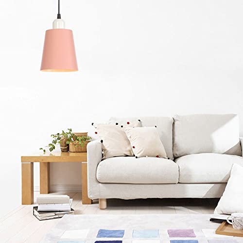 Candelabro decorativo de hierro forjado rosa con casquillo E27 para ambientes cálidos y modernos 3