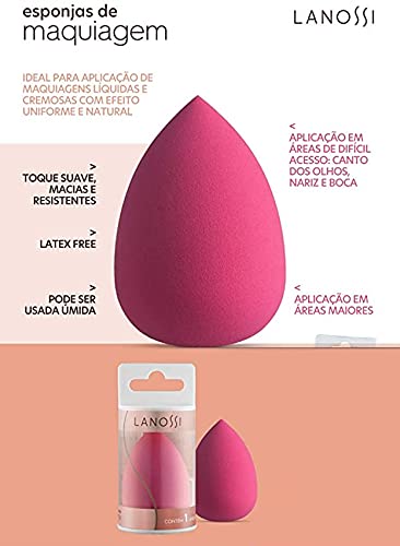 Esponja Gota, Lanossi Beauty & Care, Rosa, Lanossi Beauty & Care, Rosa