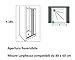 Mampara de ducha plegable con fuelle, BXF120001