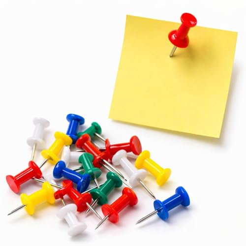 OTHERWISETRIVIAL Lot de 50 punaises colorées pour bureau et école Multicolore 25 mm