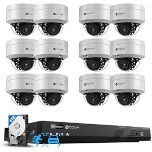 4COVR 16 Channel Security Camera System 5MP PoE with 4TB HDD, LY54AX5M1612