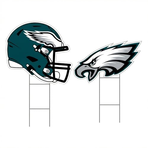 Proformance Home NFL Philadelphia Eagles Logo & Helmet 2 Pack Yard Sign Set