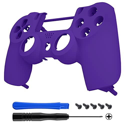 eXtremeRate Purple Soft Touch Custom Faceplate Shell Compatible with ps4 Slim Pro Controller CUH-ZCT2 JDM-040/050/055 - Controller NOT Included