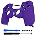 eXtremeRate Soft Touch Grip Front Housing Shell Faceplate for Playstation 4 PS4 Slim PS4 Pro Controller (CUH-ZCT2 JDM-040 JDM-050 JDM-055) (Purple)