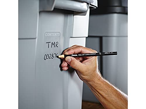 Sharpie 2089 Peel-Off China Markers Black Dozen #TOP4