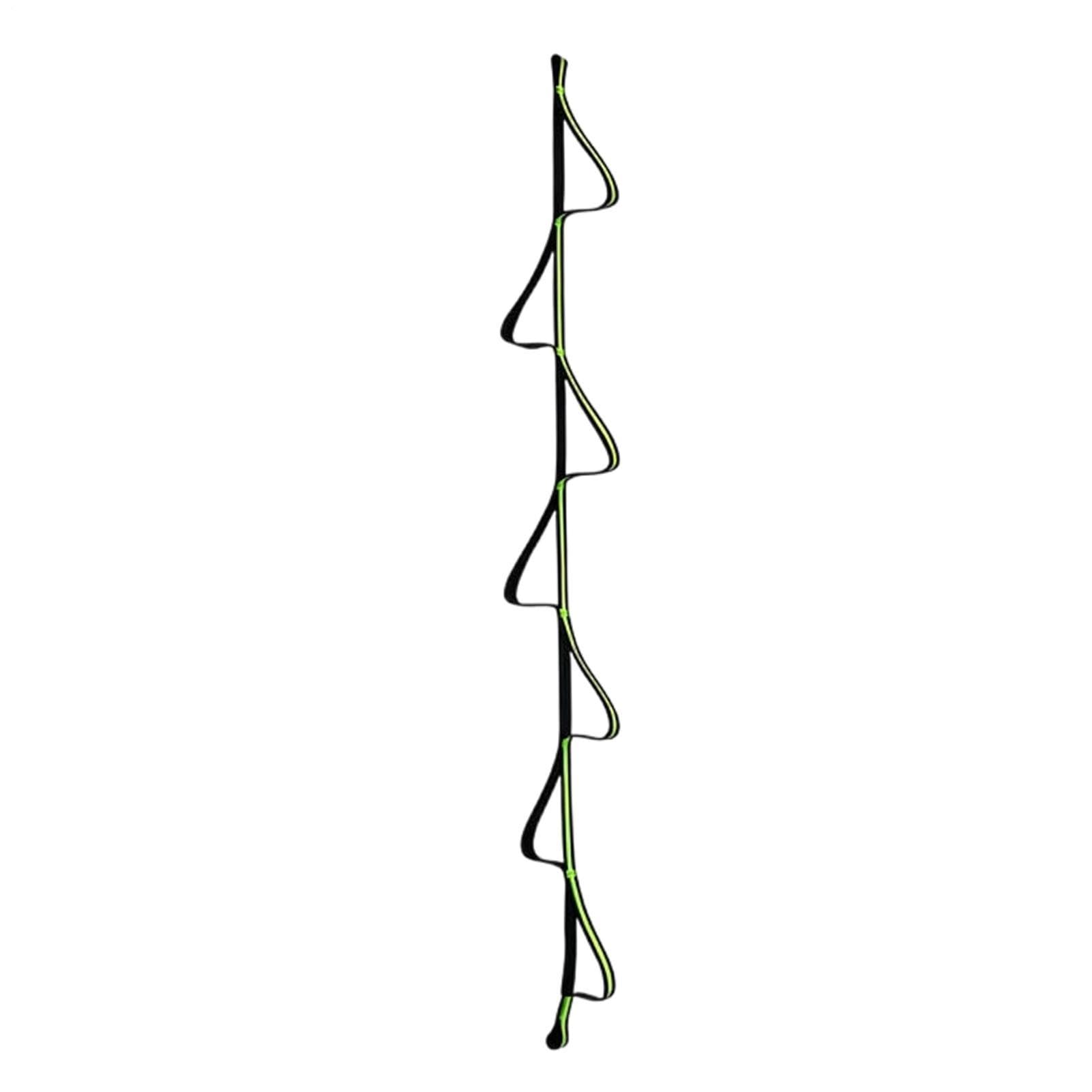 Scaletta in corda ad alta resistenza a 5 gradini con struttura in nylon, e metallo, accessorio marino portatile per gommoni, kayak, canoe, pontoni