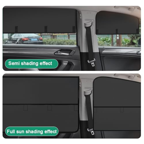 Image of STHIRA 4-Piece Car Sun Shades, Blackout Mesh UV Window Covers
