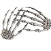 Halloween Skeleton Hands - Realistic Life Size Severed Plastic Skeleton Hands for Halloween Props Decorations, 2 Pieces(Right & Left)