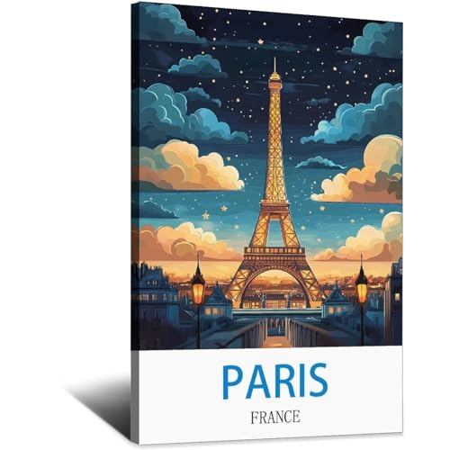 Paires d affiches de voyage vintage France idee cadeau deco