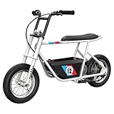 Razor Rambler 12 for Ages 13+ – 24V Electric Minibike with Retro Style, Up to 14 mph, Wide 12' Air- Filled Tires, High-Torque 250-watt Motor, Up to 40 Minutes Ride Time, for Riders up to 170 lbs