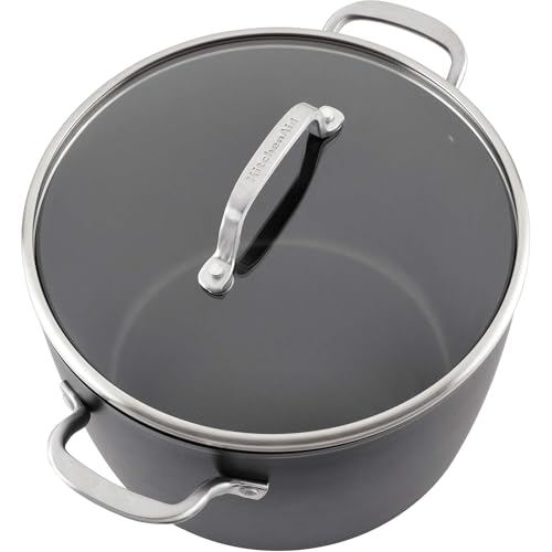 KitchenAid Hard Anodized Induction Nonstick Stock Pot/Stockpot with Lid, 8 Quart, Matte Black by KitchenAid - Image 9