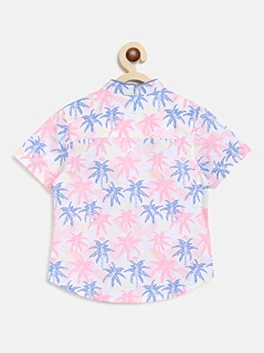 Image of Nautinati Boys Printed Collared Shirt with Shorts Clothing Set | Age 1-5 Years