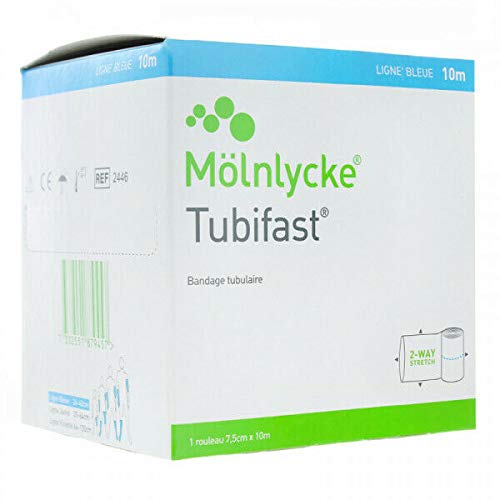 Mlnlyck Tubifast Elastic Tubular Bandage Blue Viscose 7.5 cm x 10 m