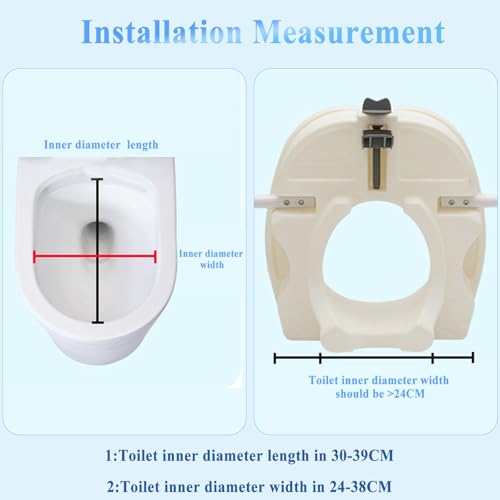 Rehausseur de toilettes adulte réglable et chaise percée avec accoudoirs pour PMR - 6