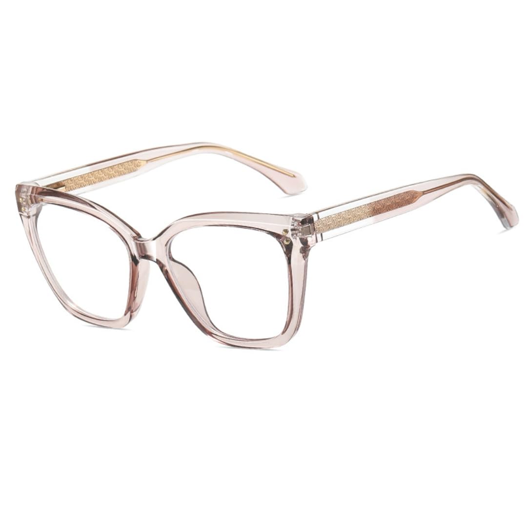Marcos de anteojos de lujo vintage transparentes TR90 con protección de luz azul 8