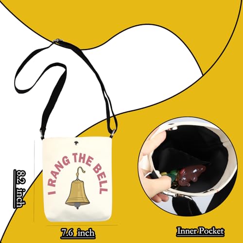 WCGXKO Cancer Survivor Gift Cancer Messenger Bag Chemo Gift I Rang the Bell Survivor Crossbody Bag2