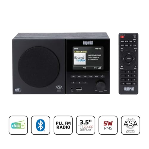 Radio DAB+ FM Imperial DABMAN 120BK Bluetooth boîtier bois