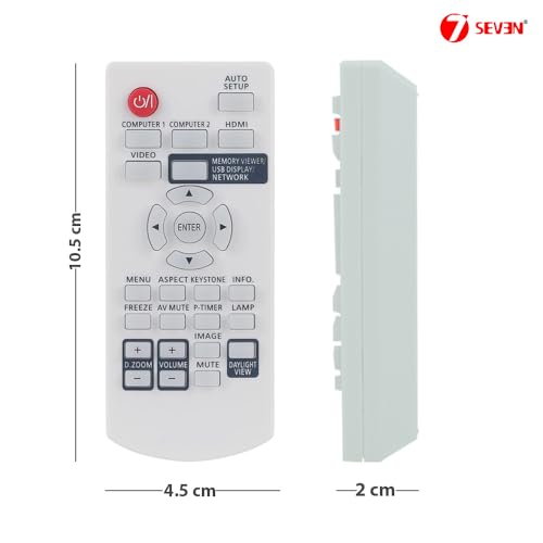 Image of 7SEVEN Compatible with Panasonic Projector Remote Original Part Number N2QAYA000110 H2930094500 with Specified Model Number in Bullet Points, Ensure Match Exactly for Optimal Compatibility