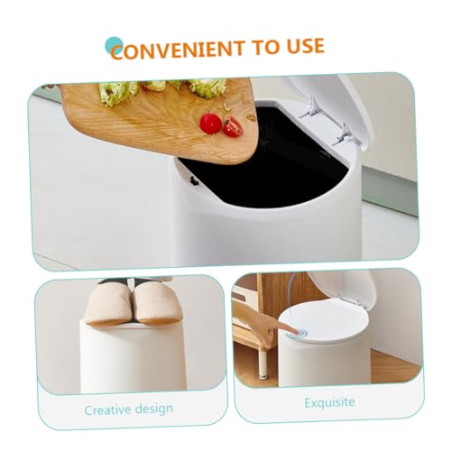 Caneca de basura Happyyami rectangular blanca miniatura 5