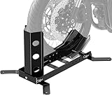 Wiltec Motorradständer bis 450kg Ø14-21, einstellbare Motorradwippe aus Stahl, Montageständer für Vorder- und Hinterrad