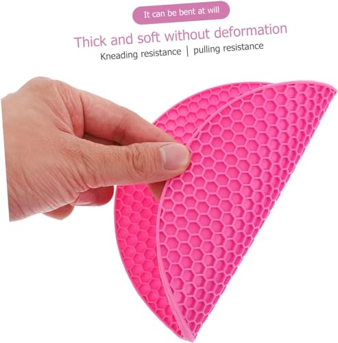 KIT Jogo 2 peças ROSA Descanso Suporte Apoio Panela Quente Redondo Silicone 17cm MARAMASHOP