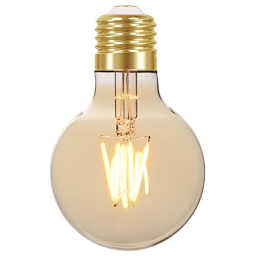 Lâmpada LED Filamento Vintage Globo E27, 4W, Ambar Taschibra G80 11080382