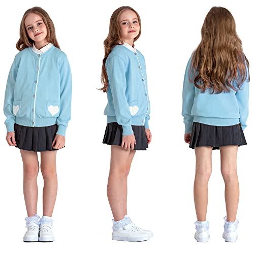 Kid Nation Girls' Cute Cardigan with Heart Pockets3
