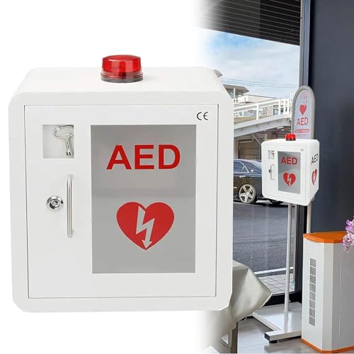 Armadietto Defibrillatore Dae Con Scatola Allarme Defibrillazione Cardiaca In Acciaio A Parete, Armadietto Defibrillatore Dae Con Luce Stroboscopica Di Emergenza Allarme
