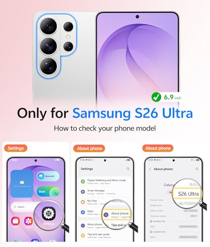Image of FNTCASE for Samsung Galaxy S26-Ultra Case: [Fit for Magsafe] [Full Camera Protection] Translucent Matte Cases with [Screen Protector] Military Grade Shockproof Protective Phone Cover - Light Purple