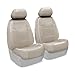 Coverking Custom Fit Front 50/50 Bucket Seat Cover for Select Mercedes-Benz C-Class Models - Genuine Leather (Beige)