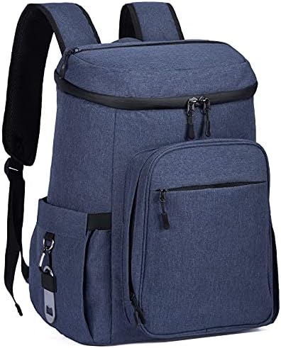 Vorspack Cooler Backpack Insulated Backpack 36 Cans Backpack Coolers Insulated Leak Proof for Work Beach Picnic Camping Hiking Fishing for Men - Blue