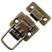 XZW 4PCS Antique Hasp Latch Vintage Decor Padlock Hasp with Screw for Wooden Toolbox and Small Jewelry Box Bronze Color (Bronze)