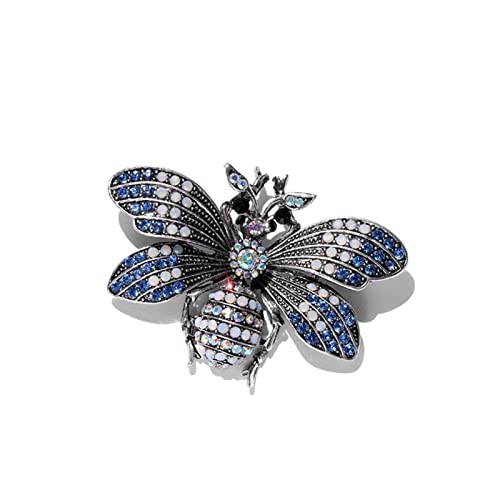 Broche de abeja vintage con diamantes de imitación para ropa y mochilas de mujer