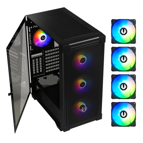 Boîtier PC - BITFENIX - Graph ARGB - Moyen tour - ATX - Noir - 4 ventilateurs A-RGB