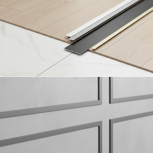 Tira de aluminio de 90 cm para conectar el suelo de la cocina con el salón 5