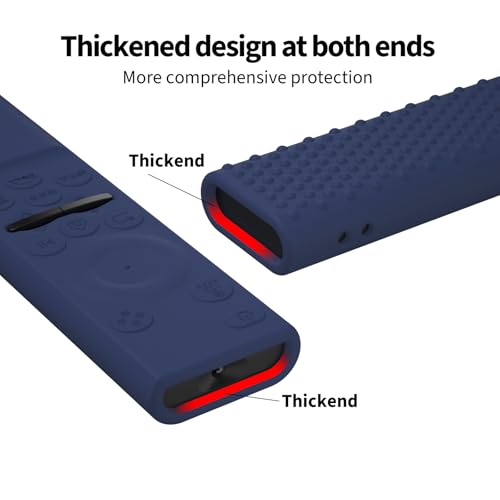 Image of Samsung QLED TV Remote Cover - Silicone Full Wrap Protective Case with Loop (H-Dark Blue) - Compatible with Samsung Smart TV Remote BN59-01311