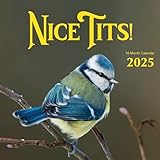 2025 Nice Tits Bird Watching Monthly Wall Calendar Fun Funny Photo Joke Gift Birder Birds Photos Large Dirty Prank Valentine's Birthday Gifts (2025 Tits)