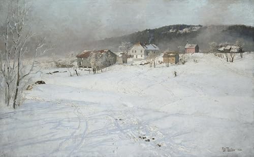 Lienzo Inverno di Fritz Thaulow de 60x90cm para decoración de dormitorio