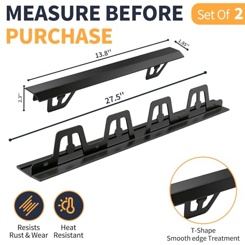 Image of T-Shape Stove Gap Covers Stainless Steel, 2 Pack Stove Gap Filler Easy Retractable Length 13.8 inch to 27.5 inch, Width 1.85 inch - ALMCALS Oven Gap Filler Stove Guards Range Trim Kit