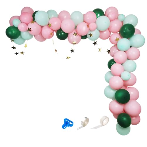 HPWF Christmas First 1st Birthday Party Decorations, Gingerbread Man Balloon Arch,Candy Balloons, Oh What Fun It Is To Be One Banner Cake toppers for Girl First Birthday Party