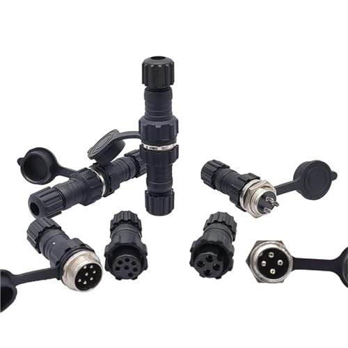 Conectores GX16 M16 evita cortes de señal y desconexiones con el enchufe de tuerca de 8 pines