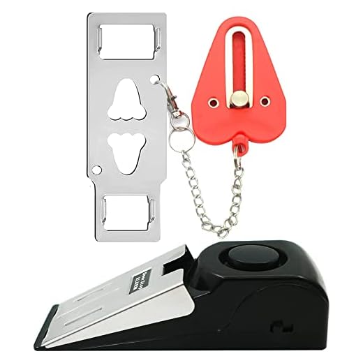 HNHMT Upgraded Portable Door Lock & Door Stop Alarm, Dual Protection Security Door Kit,Door ​Security Devices Pocket Self Defensey Tools,for Traveling Hotel Home Apartment College House(2 Pack)