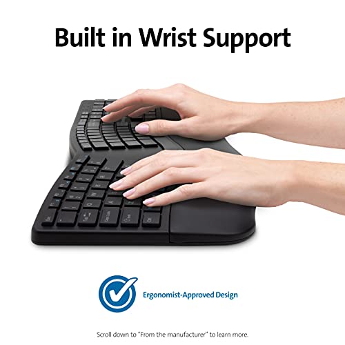 Kensington Pro Fit Ergonomic Wireless Keyboard and Mouse - Black (K75406US) - Image 4
