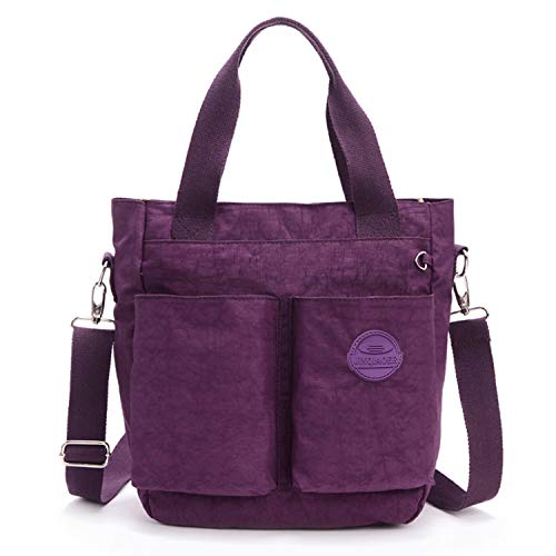 Sac imperméable en nylon violet pour femme | Protégez vos affaires avec légèreté