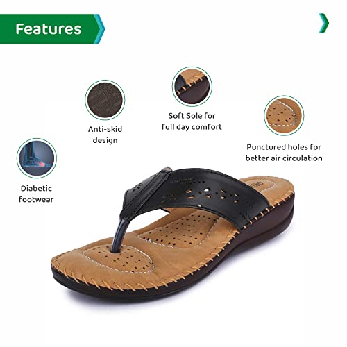 Image of ORTHO JOY Extra Soft Women's Doctor Ortho Slippers /Flip-Flops