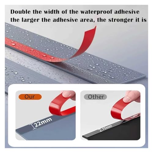 Protector de lluvia de goma autoadhesivo y resistente a la intemperie para ventanas de casa 5