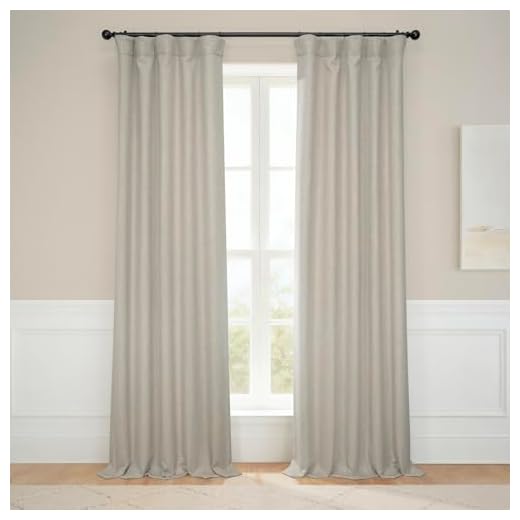 HPD Half Price Drapes Faux Linen Room Darkening Curtains