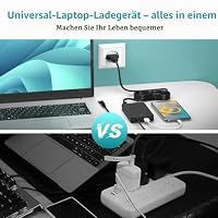 Basicvolt Universal Laptop Ladegerät 90W für HP Dell Lenovo Acer Asus Samsung Chromebook Sony Fujitsu Toshiba mit 5V 2A USB & 18 Stecker, Kein USB C – Ansicht 7