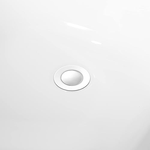 Miniatura 15 de Ove Decors - Tina de remojo en blanco brillante con desagüe cromado y desbordamiento de residuos